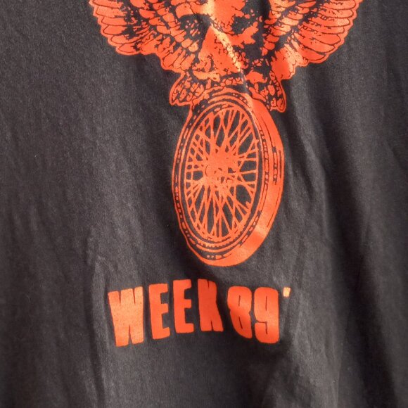 Imogene and Willie Graphic T-Short Black & Red Bike Week 89 USA (L) - Picture 8 of 13